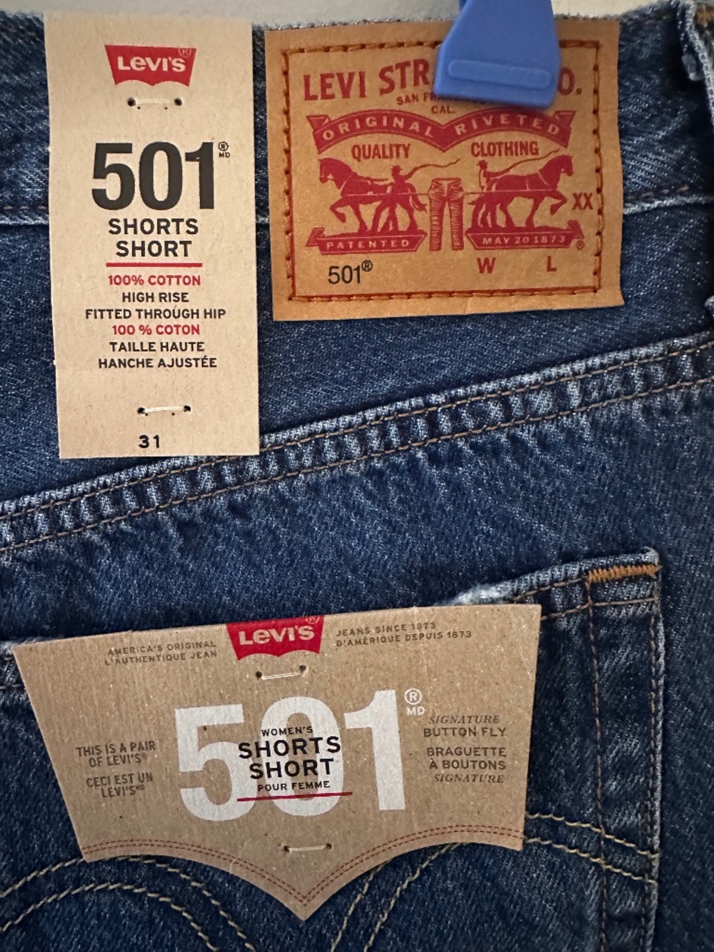 Size 31 women’s Levi’s 501 button fly Jean shorts